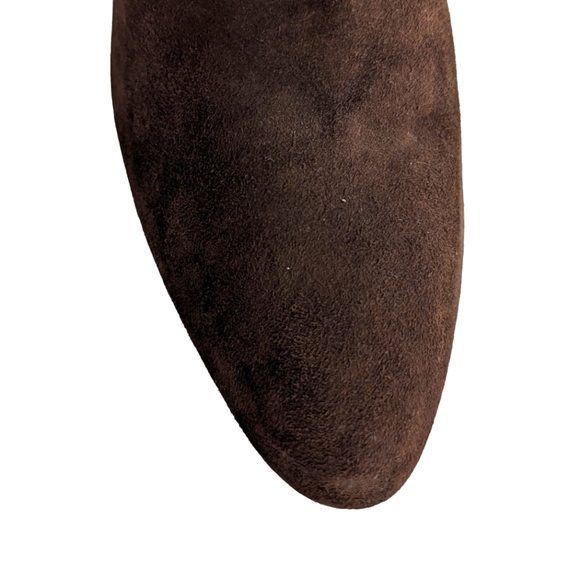 Lulu Guinness Peace Suede Drawstring Ankle Bootie Size 39.5 - Picture 10 of 12